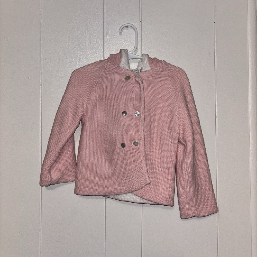 Fleurisse Baby Girl Pink Knit Sweater Heavier Size 12‎ Months $145 Retail France